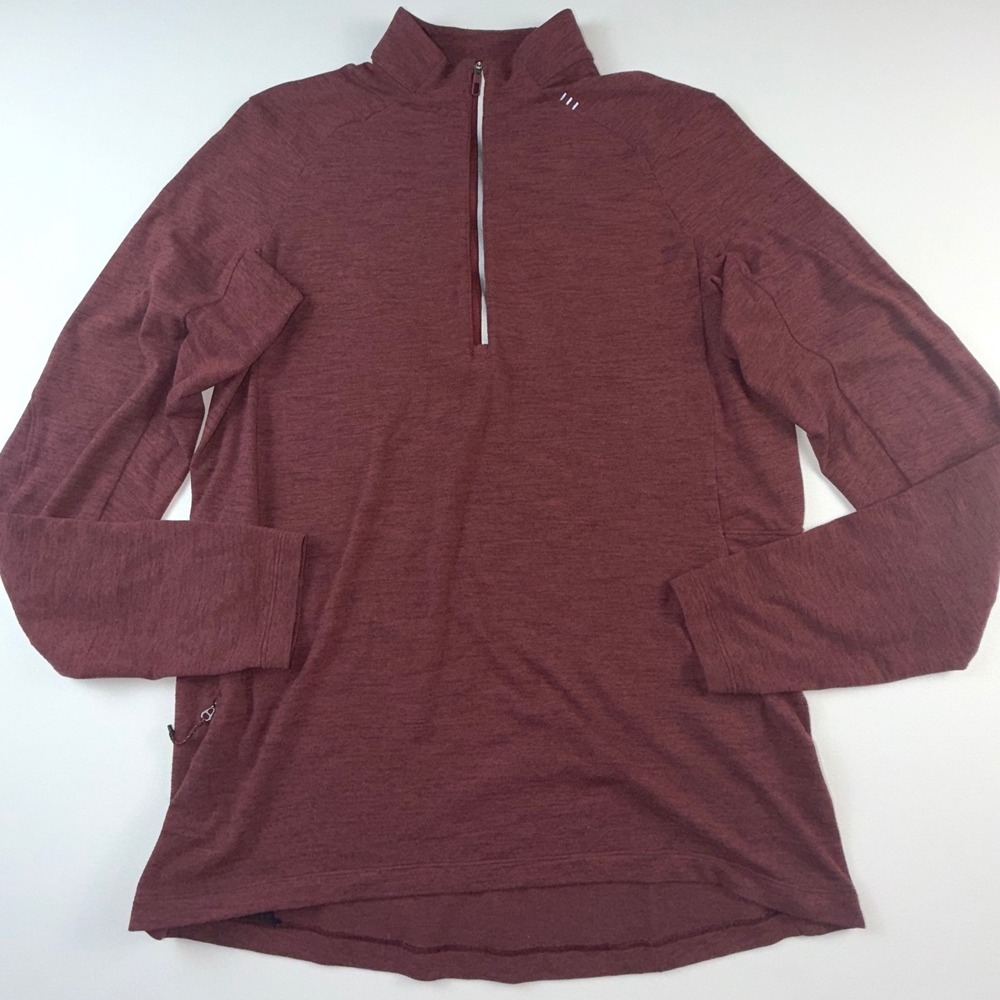 Lululemon Metal Vent Tech 1/2 Zip 2.0 Pullover Dark Red Mens Small S